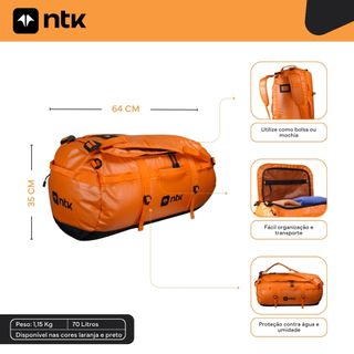 Mochila Duffle Bag NTK para Viagens 70 Litros - Nautika Lazer