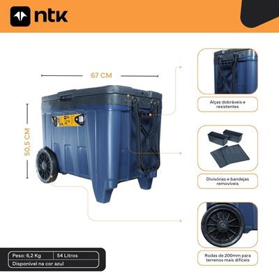 Caixa Térmica Ice Box Cross 54 Litros Polipropileno NTK - Nautika